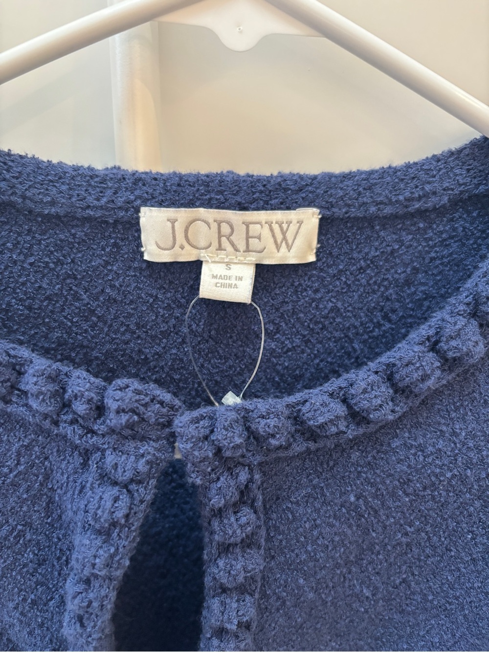 J. Crew Navy Odette sweater lady jacket in cotton-blend bouclé Size Small - Picture 3 of 4